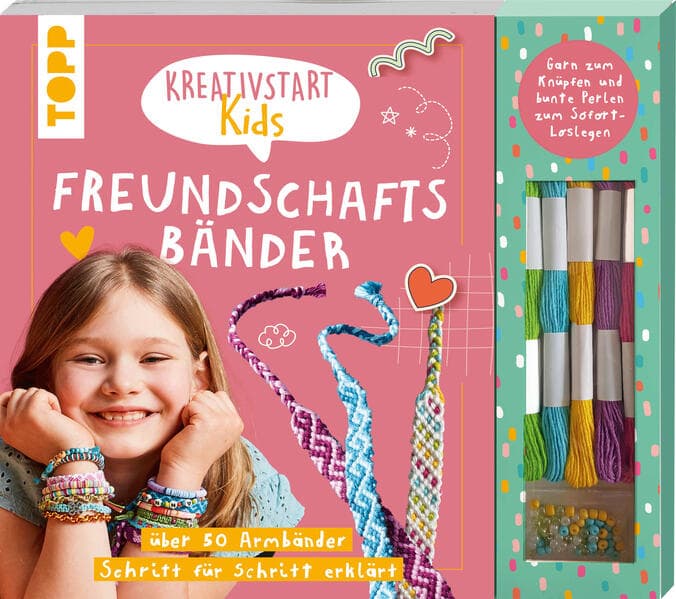 Kreativstart Kids Freundschaftsbänder. Anleitungsbuch und Material