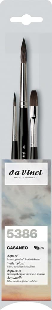 da Vinci Pinselset CASANEO für Aquarell, 3er Set