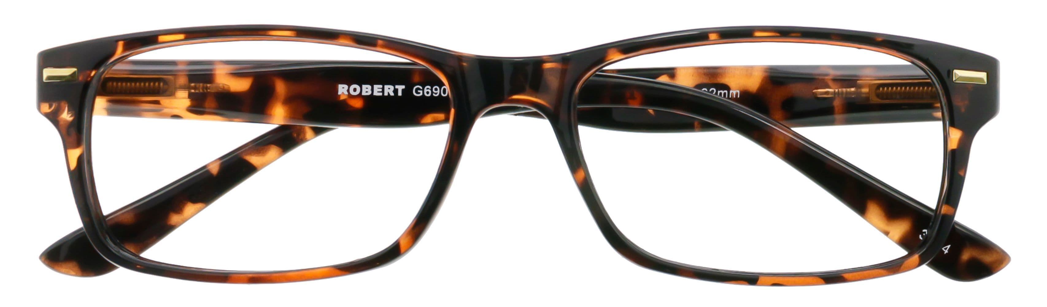 Lesebrille ROBERT, havanna, +2.00 dpt mit Etui