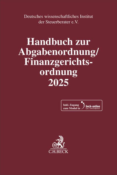 Handbuch zur Abgabenordnung / Finanzgerichtsordnung 2025. AO / FGO 2025