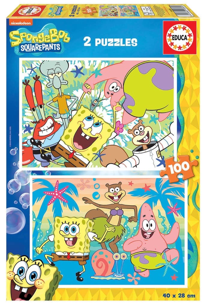 Educa - Spongebob Schwammkopf - Puzzle 2x100 Teile