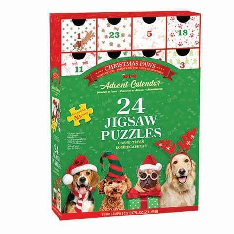 Puzzle Adventskalender - 1200 Teile Christmas Paws