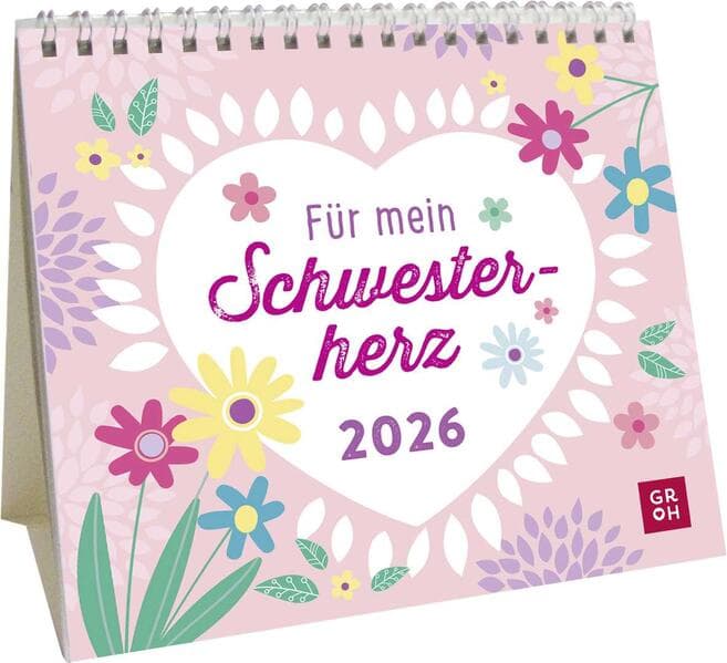 Mini-Kalender 2026: Für mein Schwesterherz