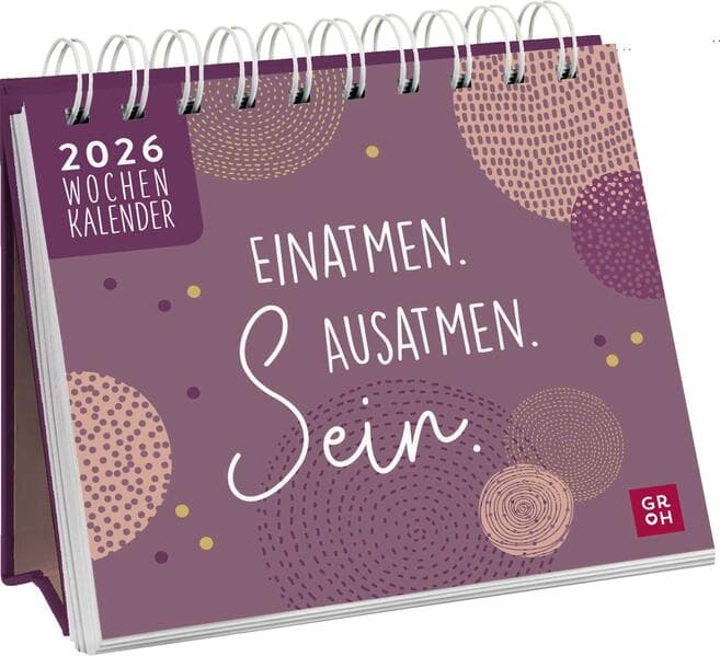 Mini-Wochenkalender 2026: Einatmen. Ausatmen. Sein.
