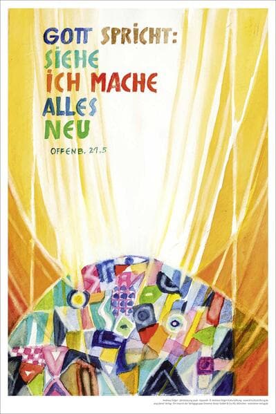 Jahreslosung Andreas Felger 2026, Kunstdruck 40 x 60 cm