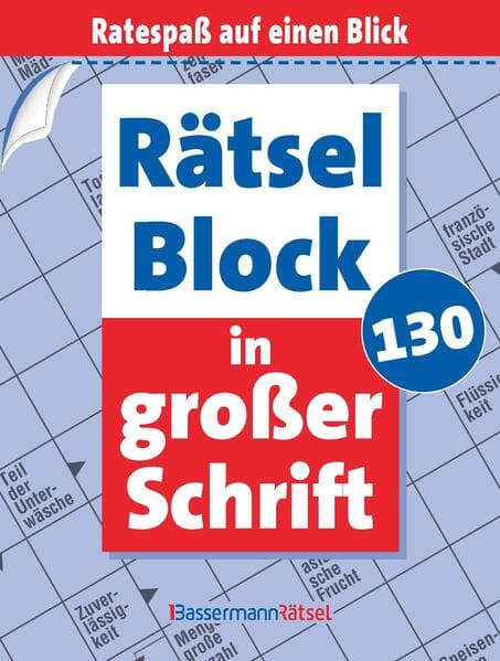 Rätselblock in großer Schrift 130
