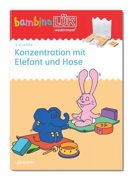 bambinoLÜK. Kindergarten/Vorschule Konzentration mit Elefant und Hase