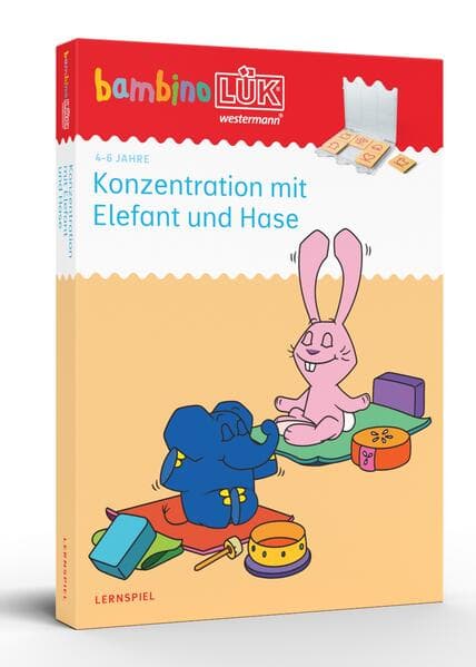 bambinoLÜK-Set. Kindergarten/Vorschule Konzentration mit Elefant und Hase