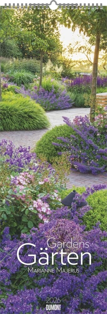 DUMONT - Gärten 2026 - Wandkalender King-Size 34×98 cm mit 12 Gartenfotografien, Naturkalender für G