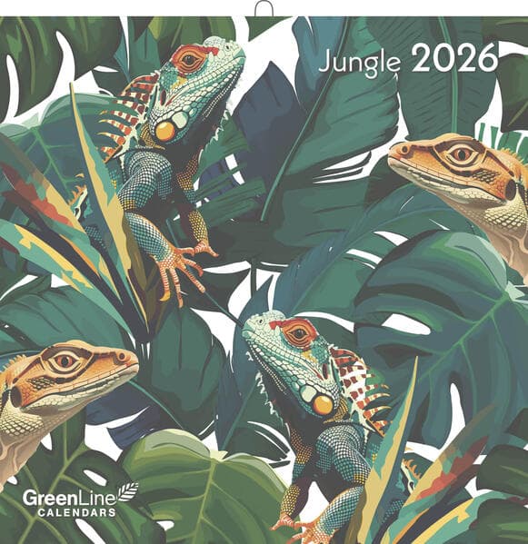 GreenLine Jungle 2026 - Wand-Kalender - Broschüren-Kalender - 30x30 - 30x60 geöffnet