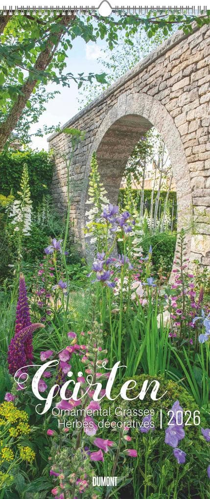 Gärten 2026 - DUMONT Wandkalender - Garten-Kalender - Hochformat 30 x 70 cm