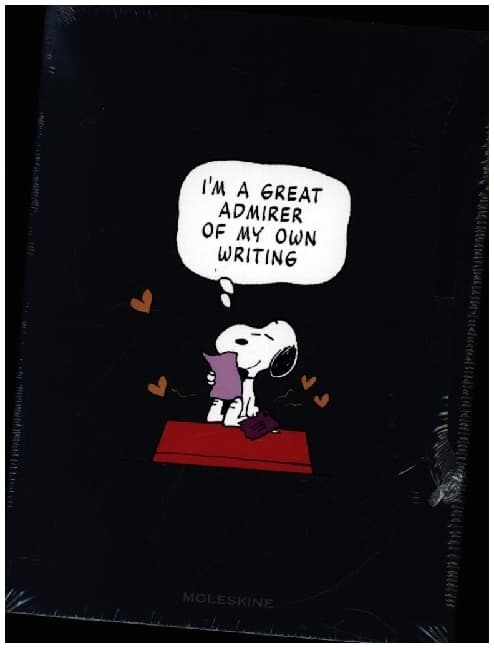 Moleskine Peanuts Kreativ Set, Notizbuch Snoopy L/A5, fester Einband, liniert, schwarz, Blackwing Gr