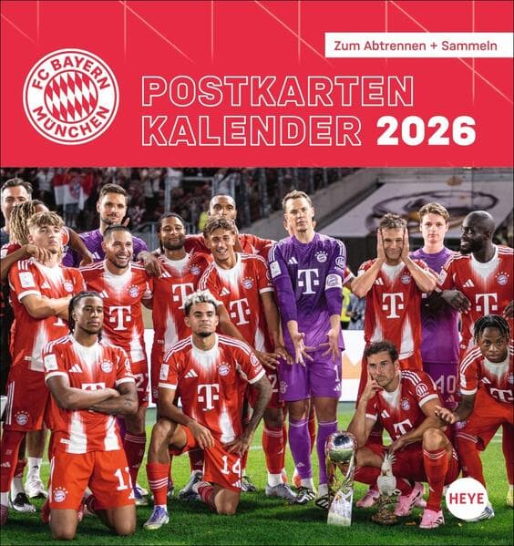 FC Bayern München Postkartenkalender 2026