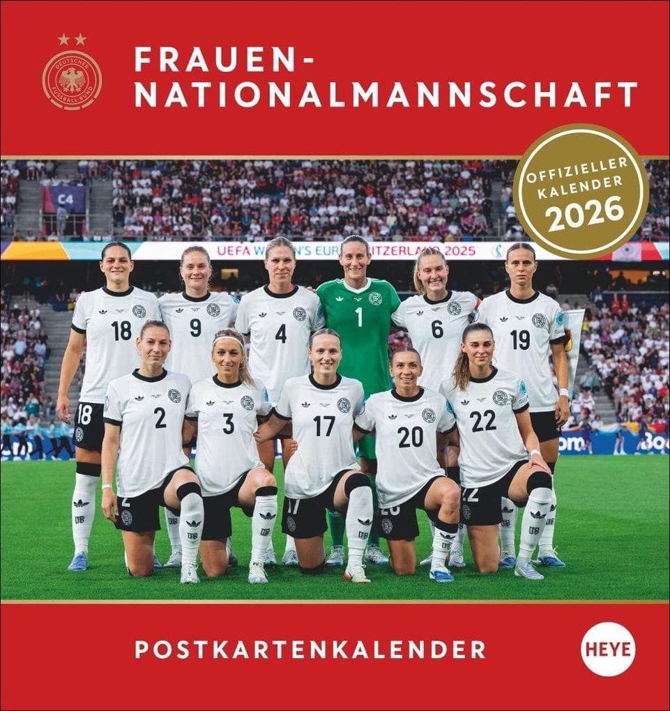 DFB Frauen Postkartenkalender 2026