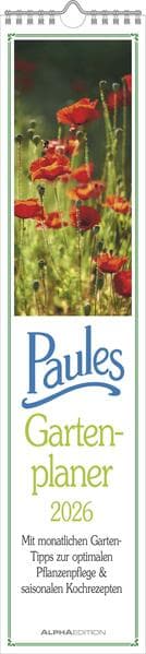 Paules Gartenplaner 2026 - Streifenplaner - Wandplaner - Küchen-Kalender - 11,3x49,5