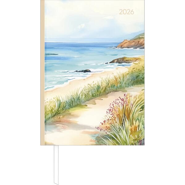 Buchkalender Style Beach 2026 - Büro-Kalender A5 - Cheftimer - 1 Tag 1 Seite - 352 Seiten - Blume - Alpha Edition