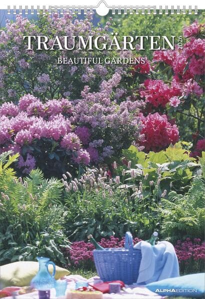 Traumgärten 2026 - Bildkalender A3 (29,7x42 cm) - Beautiful Gardens - mit Feiertagen (DE/AT/CH) und Platz für Notizen - Wandkalender - Gartenkalender