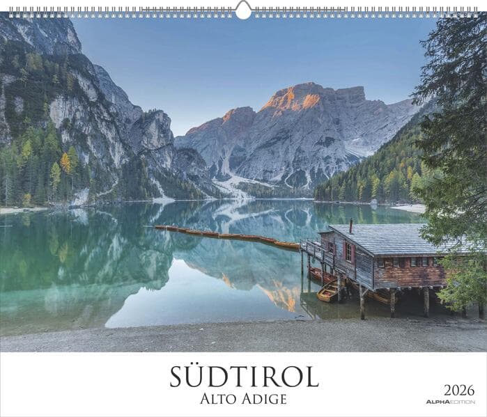Südtirol 2026 - Bildkalender XXL 60x50 cm - hochwertiger Wandkalender im Querformat - Landschaftskalender - Wandplaner