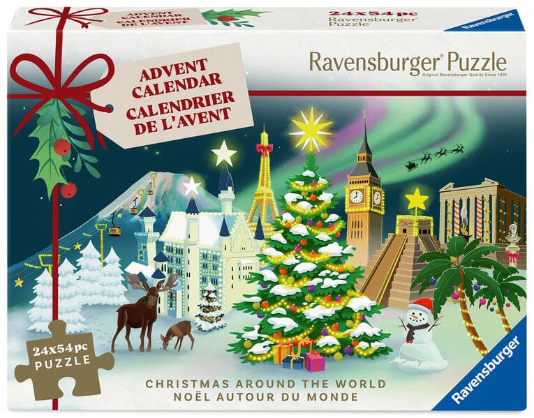 Puzzle-Adventskalender 24x 56 Teile - Christmas around the World