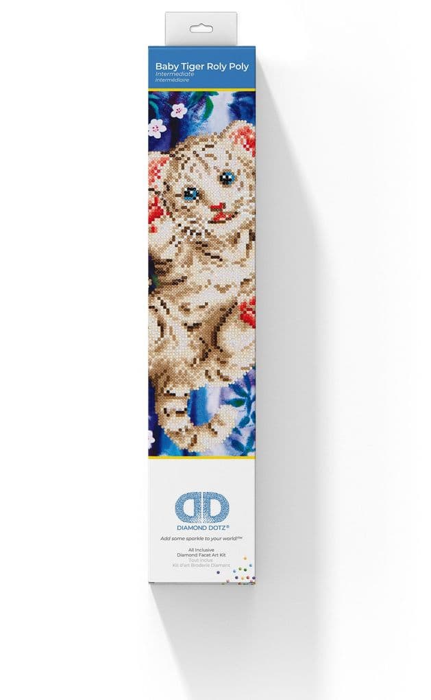 Diamond Dotz - Original Diamond Painting - Baby Tiger Roly Poly 35,5 x 28 cm