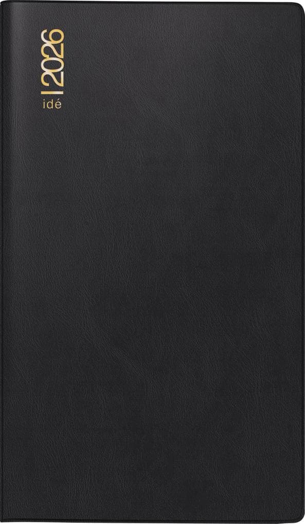 rido/idé 7012212906 | Taschenkalender Mod. TM 17/contacter 2026 | A6 quer, Kunststoff, schwarz