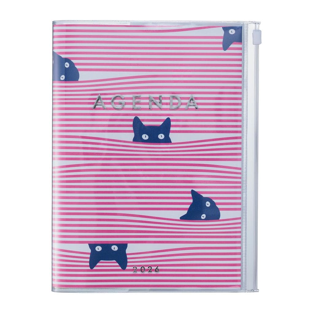 MARK'S 2025/26 Taschenkalender, A5 Cats // Pink