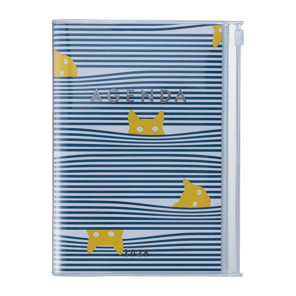 MARK'S 2025/26 Taschenkalender, A6 Cats // Navy