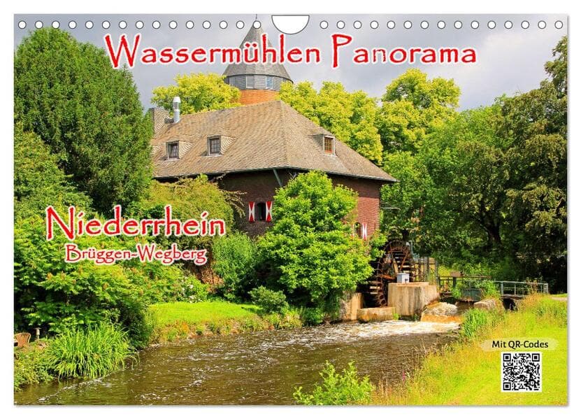 Wassermühlen Panorama Niederrhein Brüggen-Wegberg (Wandkalender 2026 DIN A4 quer), CALVENDO Monatskalender