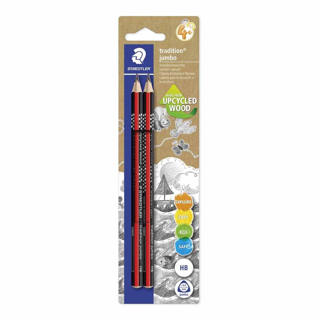 STAEDTLER jumbo 1285 Schreiblernbleistift, Blisterkarte mit 2 Bleistiften HB, 1285-2 BK2