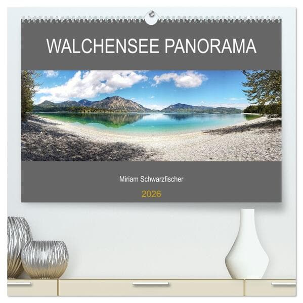 Walchensee Panorama (hochwertiger Premium Wandkalender 2026 DIN A2 quer), Kunstdruck in Hochglanz