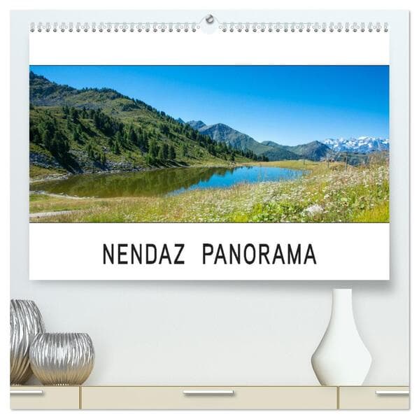 Nendaz Panorama (hochwertiger Premium Wandkalender 2026 DIN A2 quer), Kunstdruck in Hochglanz