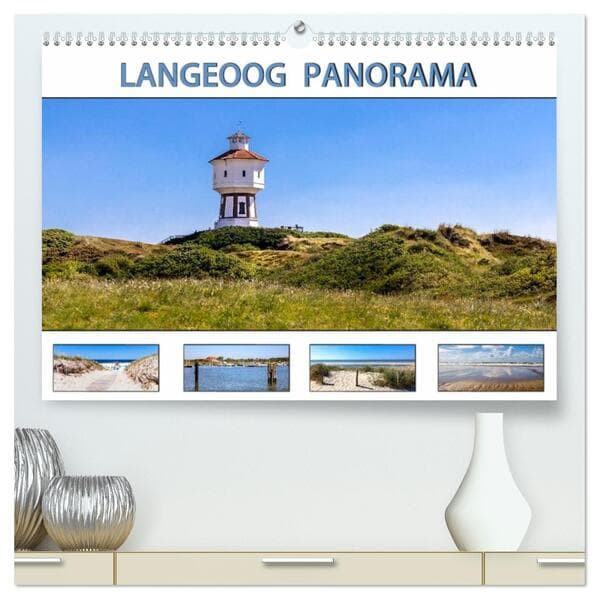 LANGEOOG PANORAMA (hochwertiger Premium Wandkalender 2026 DIN A2 quer), Kunstdruck in Hochglanz