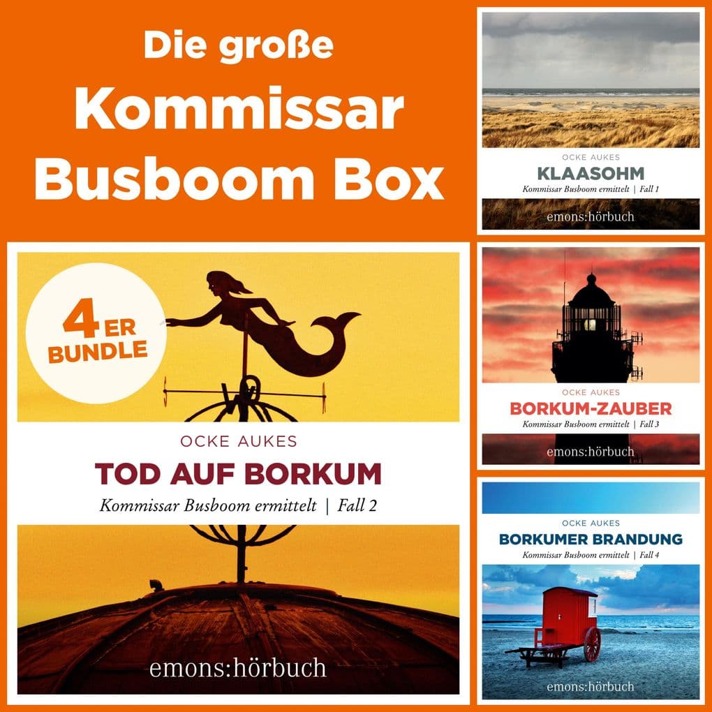 Die große Kommissar Busboom Box-Klaasohm, Tod auf Borkum, Borkum-Zauber, Borkumer Brandung - Kommissar Busboom ermittelt