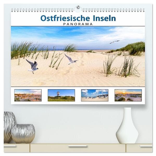 PANORAMA - Ostfriesische Inseln (hochwertiger Premium Wandkalender 2026 DIN A2 quer), Kunstdruck in Hochglanz