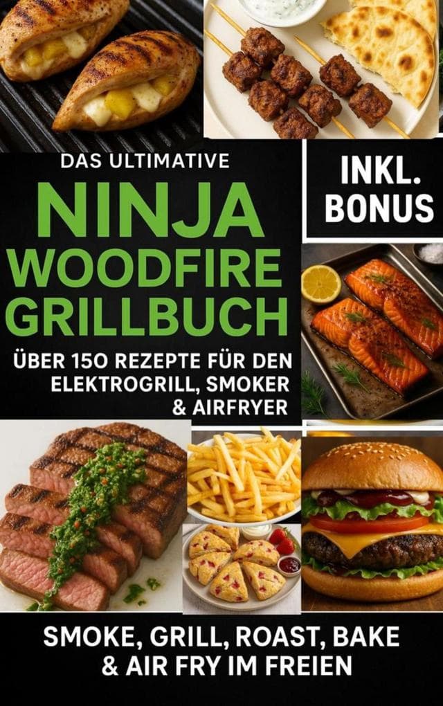 Das Ultimative Ninja Woodfire Grillbuch - über150 Rezepte für den Elektrogrill, Smoker & Airfryer