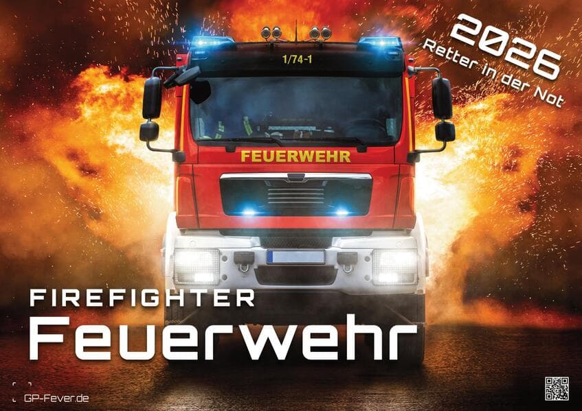 FIREFIGHTER - Retter in der Not - Feuerwehr - 2026 - Kalender DIN A2