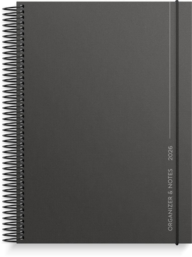 Burde Kalender Organizer & Notes 2026 schwarz