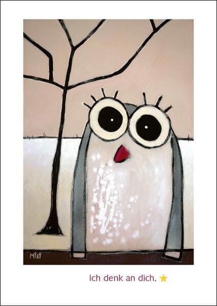 Miri - Ich denk an dich. Stern - Briefkarte ohne Umschlag