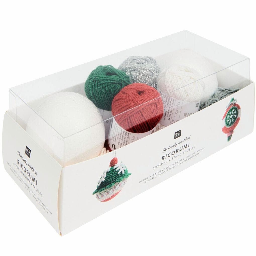Ricorumi Häkelset"Christbaumkugeln - Variante Silber"