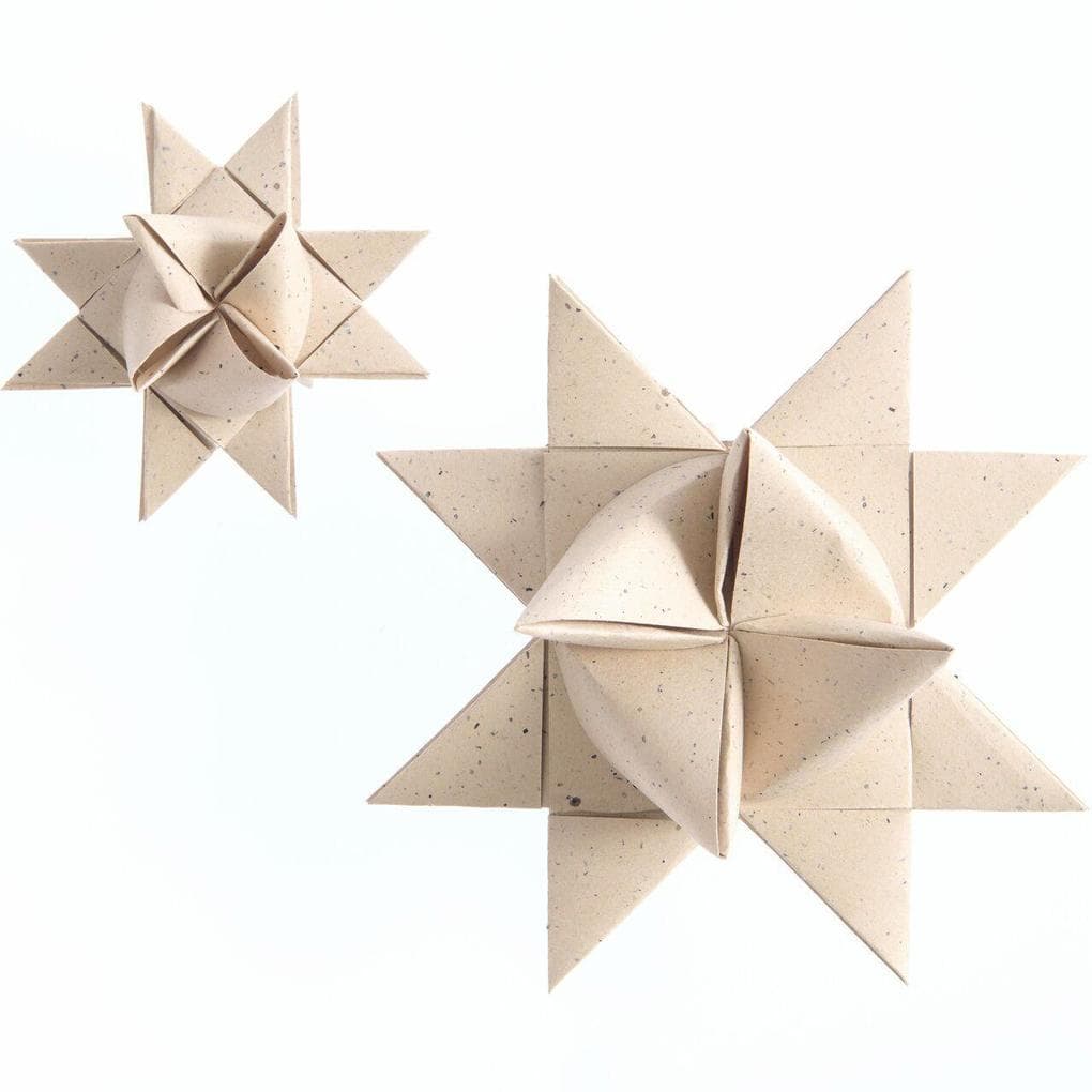 Fröbelsterne mit Recyclingpapier, Cappuccino FSC MIX