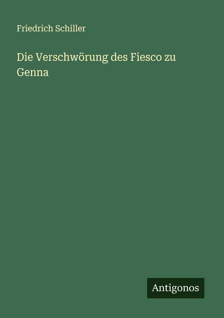 Die Verschwörung des Fiesco zu Genna