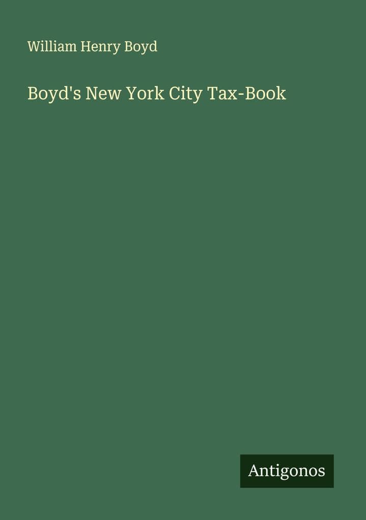 Boyd's New York City Tax-Book