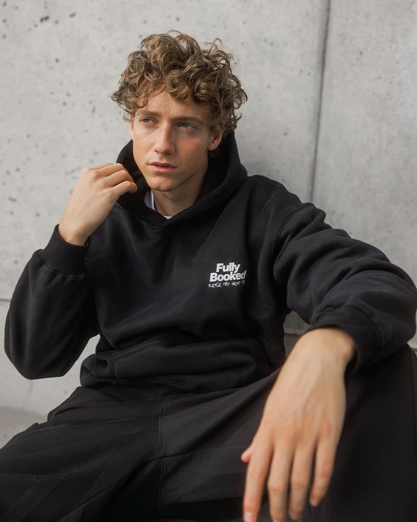 Fully Booked, Hoodie Schwarz, Größe S