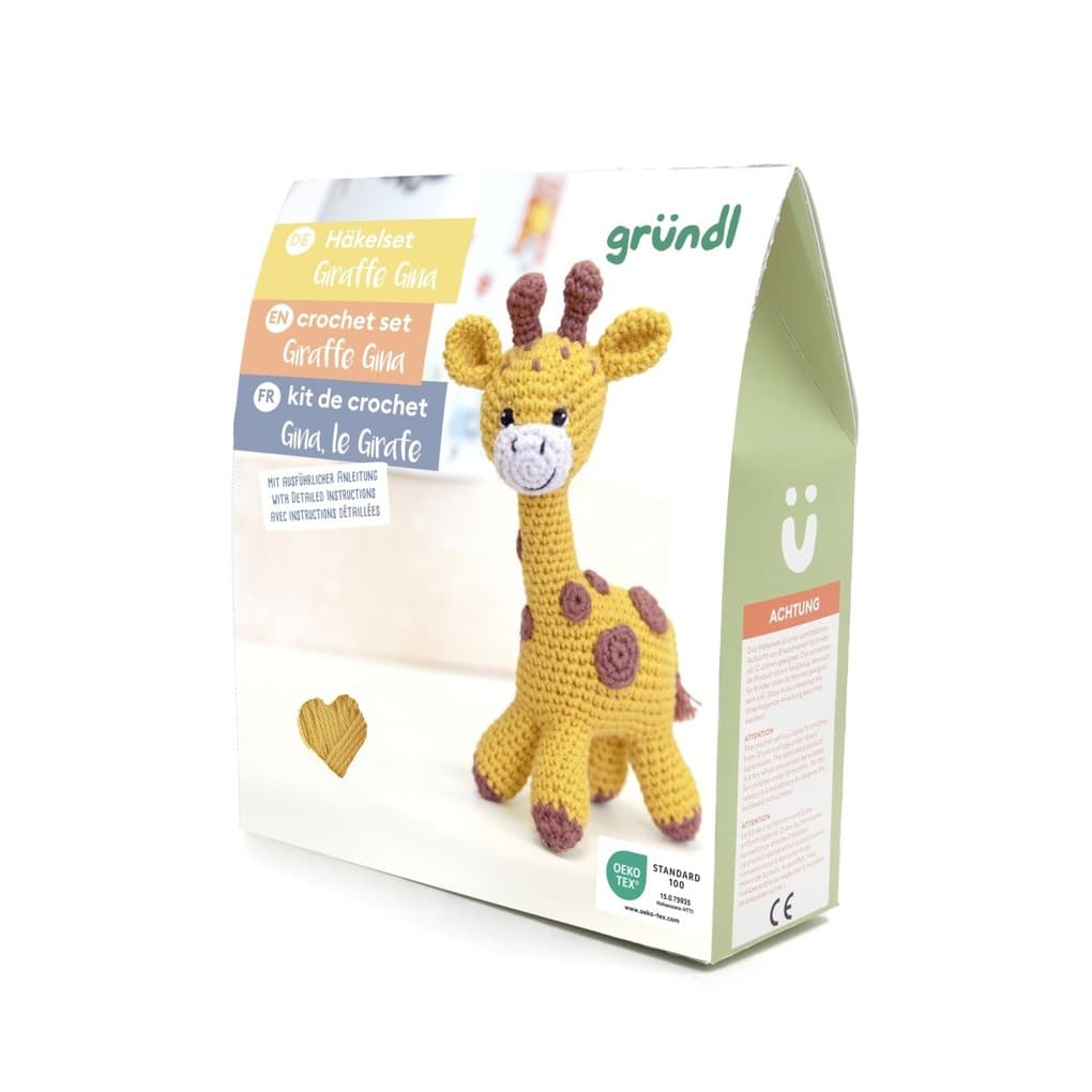 gründl Häkeltier Giraffe Gina, Nähset, Häkelset