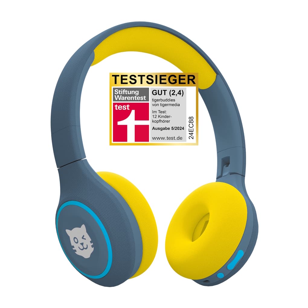 tigerbuddies Bluetooth Kinderkopfhörer Royal Sun ( dunkelblau / gelb )