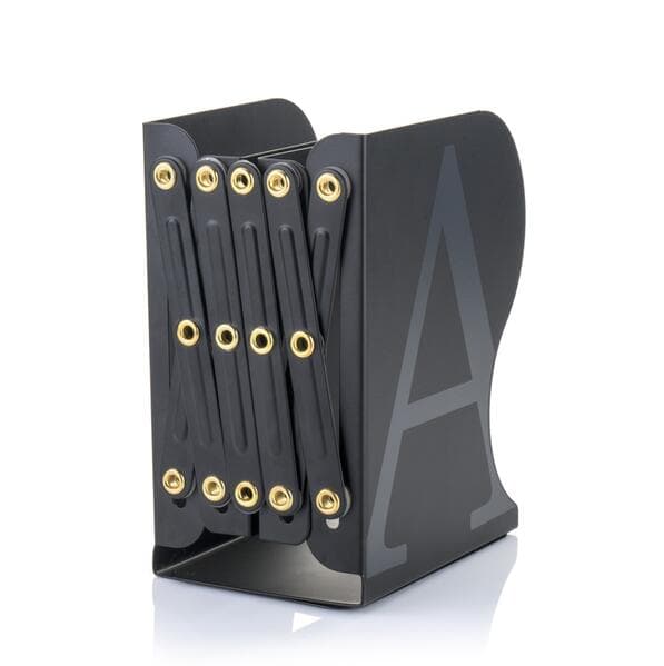 MyLibrary Flexibles A-Z Metall-Buchregal (schwarz)