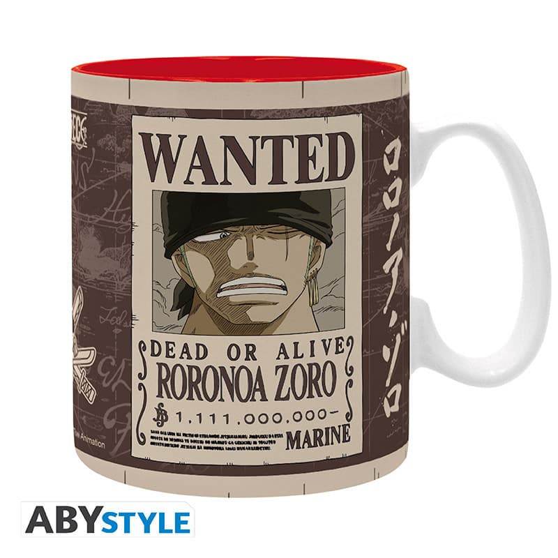 ONE PIECE - Mug - 460 ml - "Zoro Wanted" - subli - box