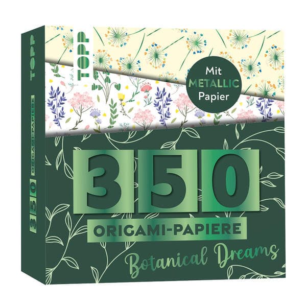350 Origami-Block Florale Motive