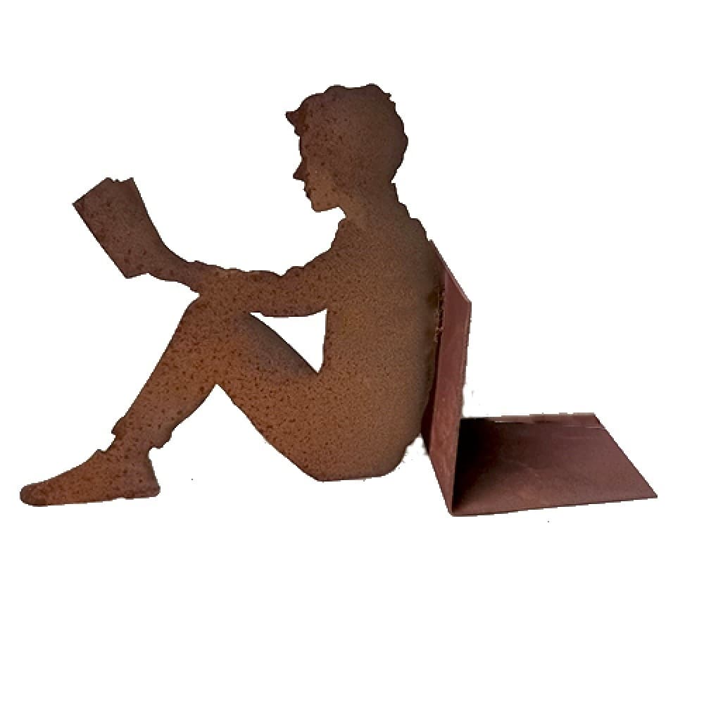 Rost Buchstuetze Mann 27x17cm