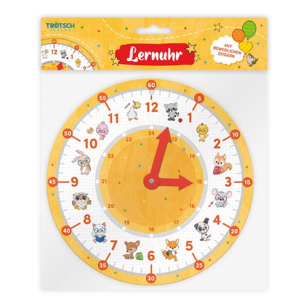 TRÖTSCH - Lernuhr Zum Schulstart Tierfreunde